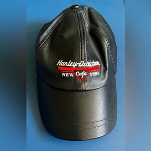 Harley-Davidson New York Cafe Black Leather Cap